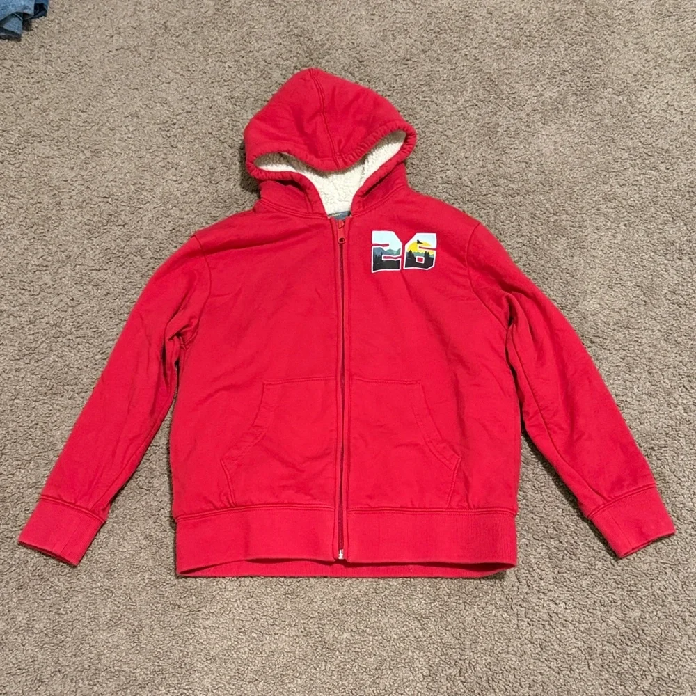 Old Navy Red Kids Hoodie with Colorful Number